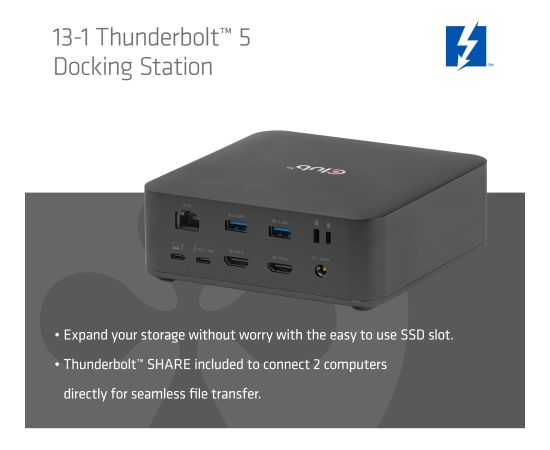 NB ACC DOCKING STATION 13-IN-1 THUNDERBOLT CSV-2562 CLUB3D Dokstacijas portatīvajiem datoriem