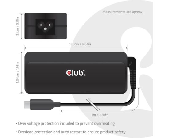 NB CHARGER USB-C 140W CAC-1932 CLUB3D Новинки смартфонов и телефонов