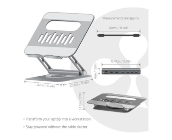 NB ACC STAND ALUMINIUM USB-C CSV-2554 CLUB3D Новинки Компьютерная техника