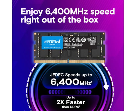 MEMORY DIMM PRO 32GB DDR5-6400 CT32G64C52CS5 CRUCIAL RAM Operatīvā atmiņa