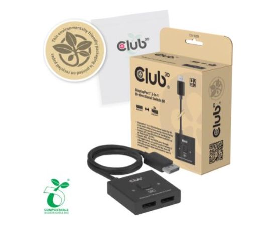 VIDEO SWITCH DP 2IN-1 CSV-1009 CLUB3D Сетевые кабели, провода