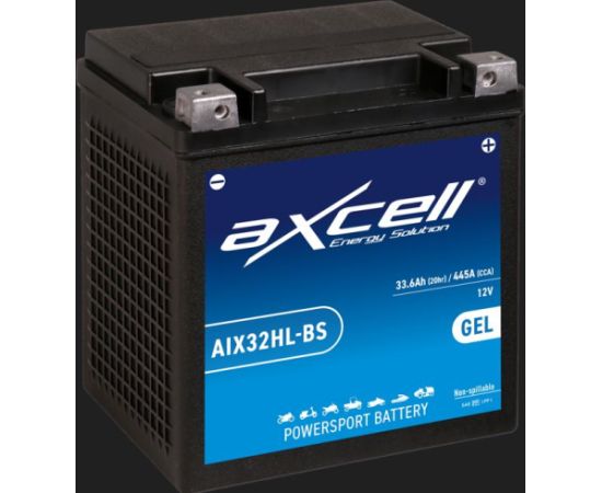 33.6Ah 445A Axcell GEL moto akumulators 166x126x175 Akumulatori
