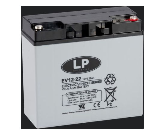 Yuasa 22Ah akumulators LANDPORT EV Ind/Garden 181x77x167mm-+ Akumulatori