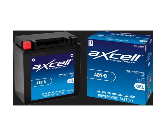 9.5Ah 115A Axcell GEL moto akumulators 135x75x139 Akumulatori