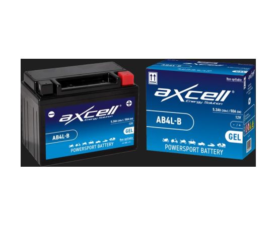 5.3Ah 50A Axcell GEL moto akumulators 120x70x92 Akumulatori