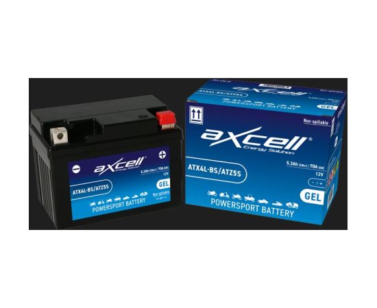 5.3Ah 70A Axcell GEL moto akumulators 113x70x85 Akumulatori