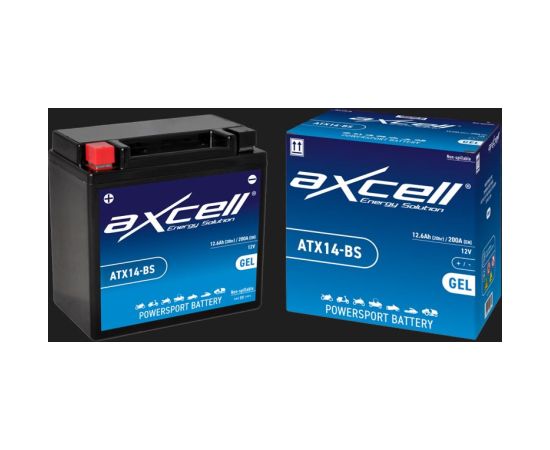 12.6Ah 200A Axcell GEL moto akumulators 150x87x145 Akumulatori