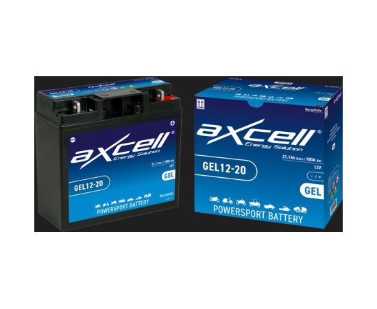 21.1Ah 180A Axcell Garden GEL akumulators 182x77x168 Akumulatori