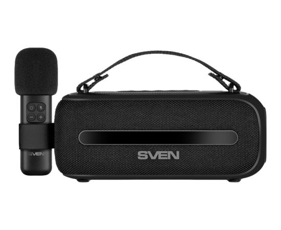Speaker SVEN PS-255, black (12W, Bluetooth, FM, USB, karaoke mic, 3600mAh) Bezvadu skaļruņi