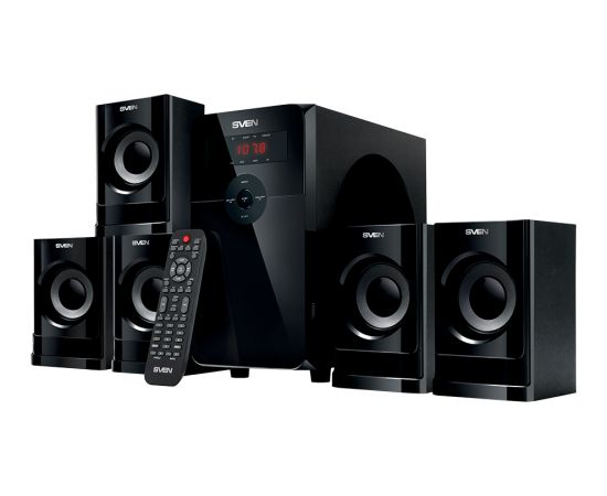 Speakers SVEN HT-201, black (80W, Bluetooth, FM, USB/SD, Display, RC unit) Bezvadu skaļruņi