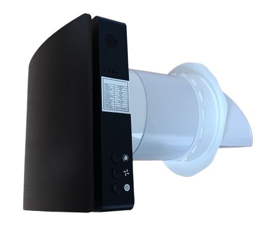 Hismart Recuperator for thin Wall, Single-Room upto 46m2, with CO2 Sensor, Wi-Fi, Tuya, black Viedie slēdži