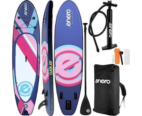 ZESTAW - DESKA SUP DMUCHANA ENERO 320x81x15CM PURPLE Доски для супа