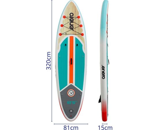 ZESTAW - DESKA SUP DMUCHANA ENERO 320x81x15CM FLOW Доски для супа