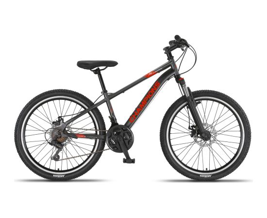 Pusaudžu velosipēds Champions 24 Kaunos DB (KAU.2421D) pelēks/oranžs Городские велосипеды