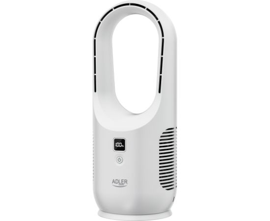 Adler Bladeless Rechargeable Fan AD 7343 Desk Fan White Diameter 14 cm Number of speeds 3 Ventilatori