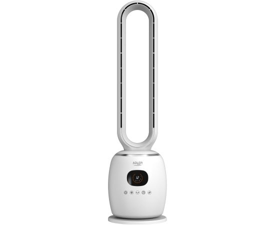 Adler Bladeless Fan AD 7344 Tower Fan White Diameter 23 cm Number of speeds 3 Oscillation 60 W Remote control Вентиляторы