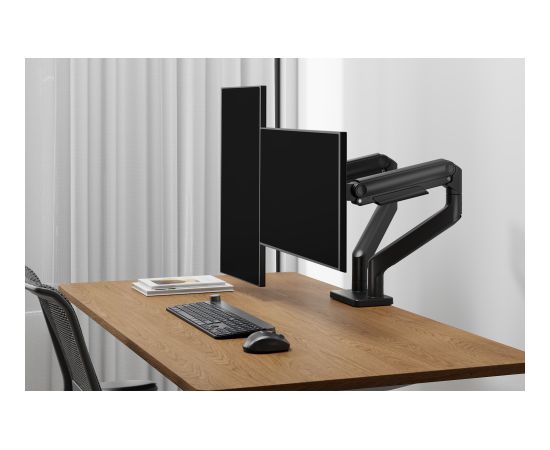 Digitus Desk Mount Height, tilt, rotation, depth, pivot Dual Monitor Mount 2x 45 " Maximum weight (capacity) 2x 20 kg Black Крепления для телевизоров