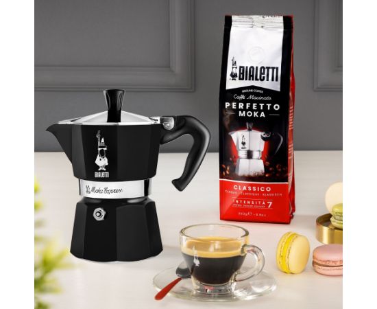 Bialetti Moka Exress Moka pot Black Tējkannas (ar svilpi)
