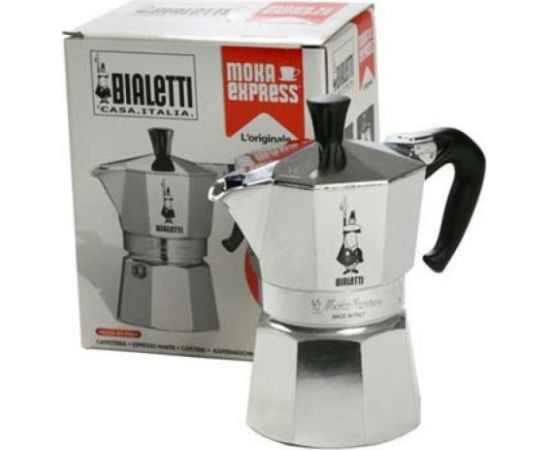 Bialetti Moka Express Moka pot 0.23 L Aluminium Tējkannas (ar svilpi)