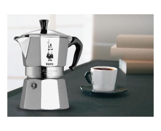 Bialetti Moka Express Moka pot 0.23 L Aluminium Tējkannas (ar svilpi)