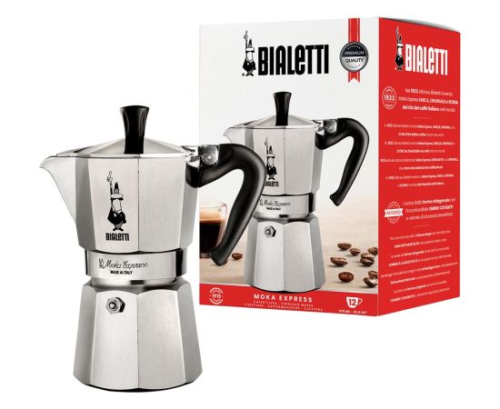 Bialetti Moka Express Moka pot 0.775 L Aluminium, Black Tējkannas (ar svilpi)