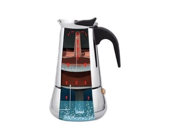 Maestro Bialetti Brikka Moka pot 0.1 L Black, Stainless steel Чайники (со свистком)