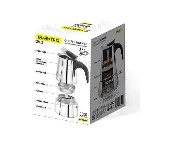 Maestro Bialetti Brikka Moka pot 0.1 L Black, Stainless steel Чайники (со свистком)