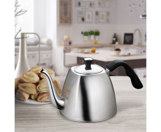 Maestro MR-1333-tea kettle 1.1 L Stainless steel Tējkannas (ar svilpi)