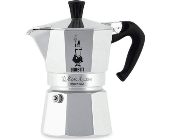 Bialetti Moka Express Moka pot 0.06 L Aluminium, Black Tējkannas (ar svilpi)