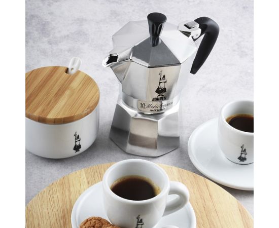 Bialetti Moka Express Moka pot 0.06 L Aluminium, Black Tējkannas (ar svilpi)