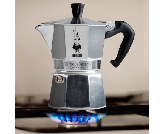 Bialetti Moka Express Moka pot 0.06 L Aluminium, Black Tējkannas (ar svilpi)