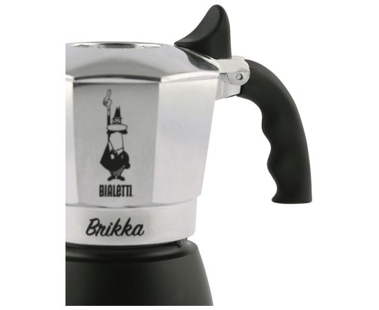 Bialetti Brikka Moka pot 0.1 L Black, Stainless steel Tējkannas (ar svilpi)