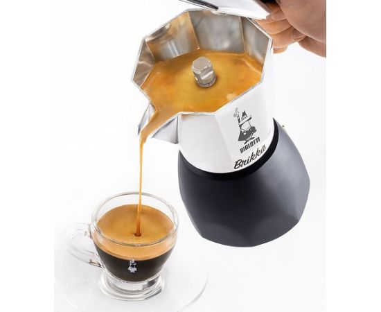 Bialetti Brikka Moka pot 0.1 L Black, Stainless steel Tējkannas (ar svilpi)