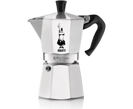 Bialetti Moka Express Moka pot 0.3 L Aluminium, Black Tējkannas (ar svilpi)
