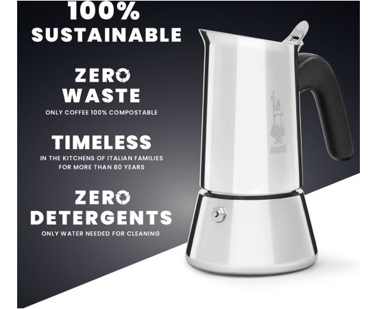 Bialetti Venus box Moka pot 0.2 L Silver Tējkannas (ar svilpi)