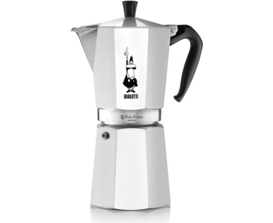 Bialetti Moka Express Moka pot 0.55 L Black, Silver Tējkannas (ar svilpi)