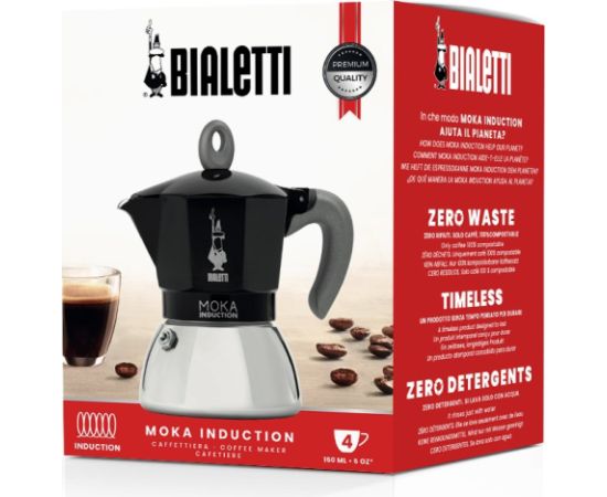 Bialetti Moka Induction Moka pot 4tz Tējkannas (ar svilpi)