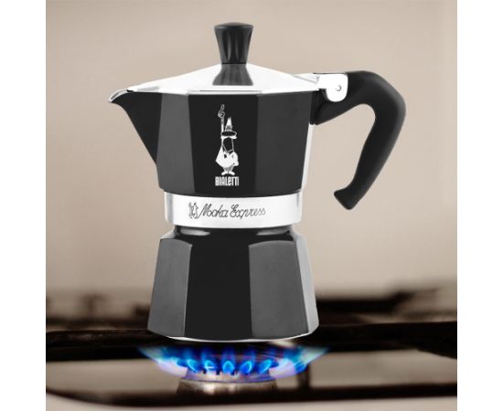 Bialetti Moka Express Moka pot Black Tējkannas (ar svilpi)