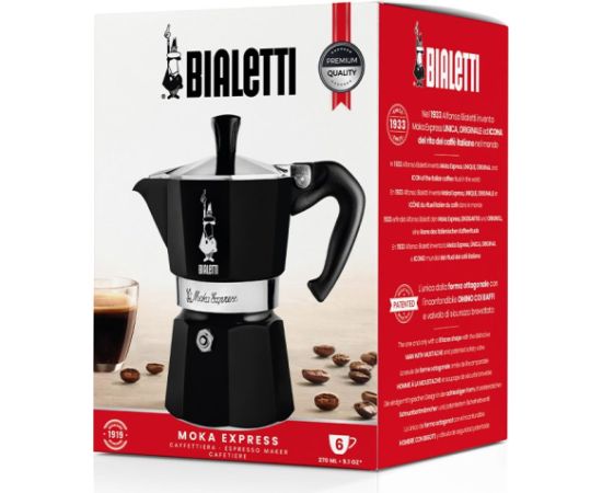Bialetti Moka Express Moka pot Black Tējkannas (ar svilpi)