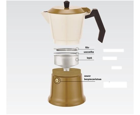 Kawiarka aluminiowa MR-1657-3-BEIGE MAESTRO Tējkannas (ar svilpi)