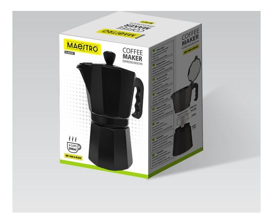 Maestro 6 cup coffee machine MR-1666-6-BLACK black Чайники (со свистком)