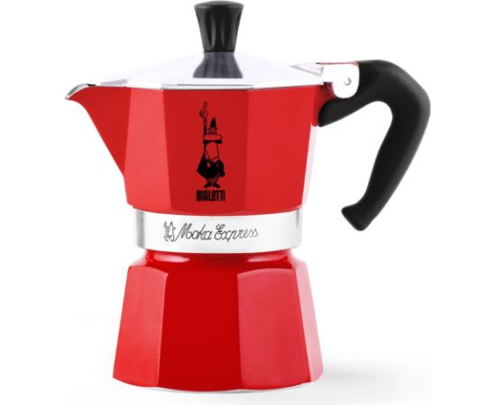 Bialetti Moka Express Moka pot Red Tējkannas (ar svilpi)
