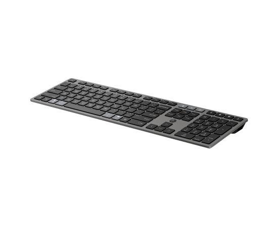 HP 725 Wireless Keyboard - Multi-Device, Dual-Mode, Programmable, Rechargeable - Nightfall Black, spill resistant - ENG Klaviatūras