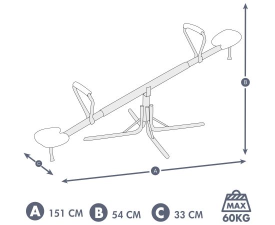Bērnu šūpoles līdz 60 kg 3+ CB54082 Jaunumi, Bērnu preces