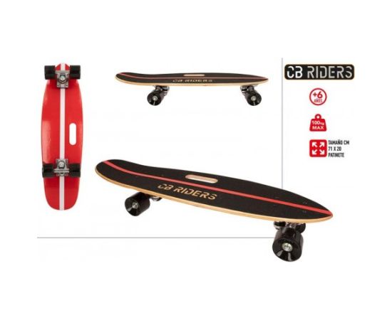Роликовая доска деревянная скейтборд CB Riders 71x20 cm с 6 лет до 100 кг CB47198 Новости - Детские товары