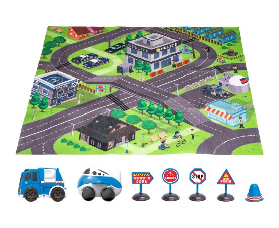 Speed & Go Коврик 80х70 см Полицейский с 2 инерционными машинками и знаками 3+ CB46830 Игрушки для малышей