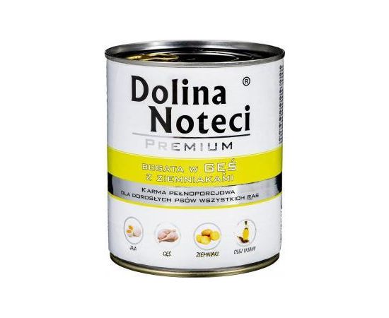 Dolina Noteci DOLINA NOTECI Premium bogata w gęś z ziemniakami - mokra karma dla psa - 800g Suņu barība