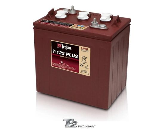 Dziļizlādes akumulators Trojan Deep Cycle 6 V, 195Ah (c5), 240Ah (c20), 266Ah (c100), 262x181x281 0/ELPT Akumulatori