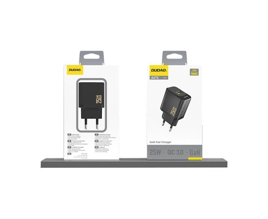 Зарядное устройство Dudao A27S 25W GaN USB-A - черный Зарядные устройства