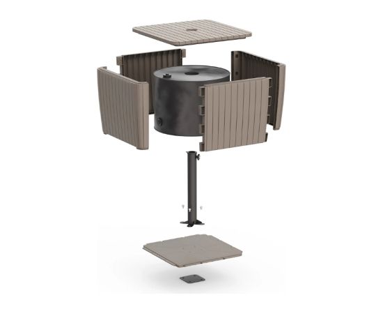 Keter Подставка для садового столика/зонтика Luzon Parasol, цвет ясеня/бежевый. Новинки Для дома и сада 